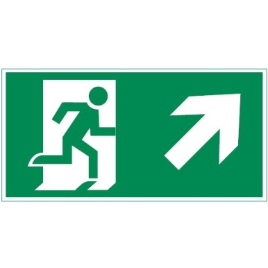 пиктограмма "ФИГУРА / СТРЕЛКА ВПРАВО ВВЕРХ" 300х150мм для аварийно-эвакуационного светильника Giant/Vision/Twofold/Evade